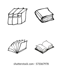 Book doodles set