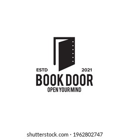 Book door logo design vector template