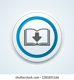 Book Download button illustration