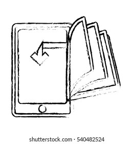 book download and cellphone related icons image vector illustration 
