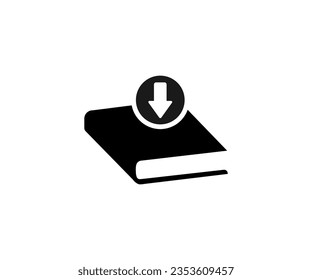 Book download icon. Banner for business, marketing and advertising vector design and illustration.
