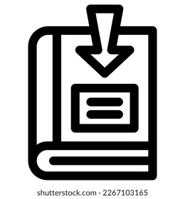 book download icon or logo isolated sign symbol vector illustration - high quality black style vector icons
