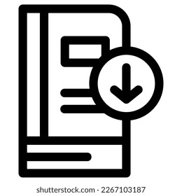 book download icon or logo isolated sign symbol vector illustration - high quality black style vector icons
