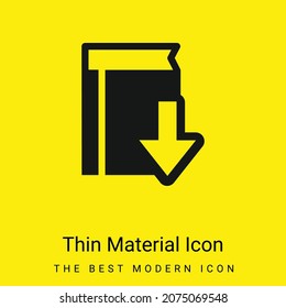 Book Download Interface Symbol minimal bright yellow material icon