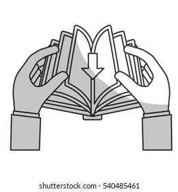 book download related icons image vector illustration design 