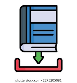 Diseño vectorial de descarga de libros en estilo moderno