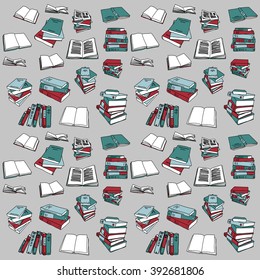 Book drawing doodle icon background illustration