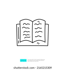 book drawing doodle vector icon