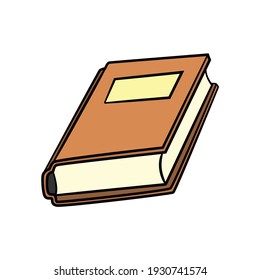 Book in drawing style isolated vector. Hand drawn object illustration for your presentation, teaching materials or others.
