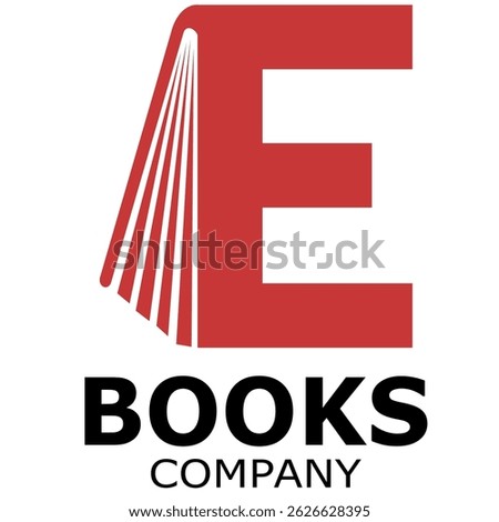 BOOK E LETTER VEKTOR LOGO TEMPLATE