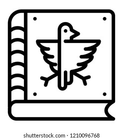 A book with eagle, usa national book 
