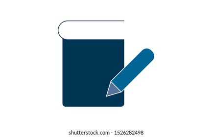  Book Edit icon flat style vector illustration.