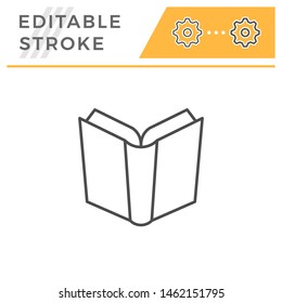 Book editable stroke line icon