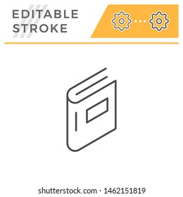 Book editable stroke line icon