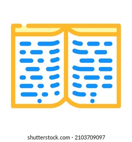 book education color icon vector. book education sign. isolated symbol illustration