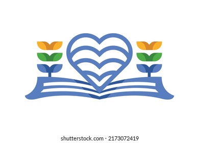 Vector de logotipos coloreados para la educación del libro