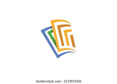 Book Education Colored Logo Vector