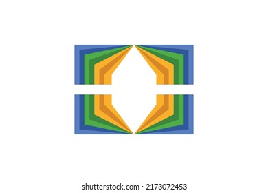 Vector de logotipos coloreados para la educación del libro
