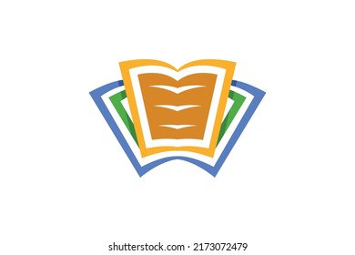 Vector de logotipos coloreados para la educación del libro