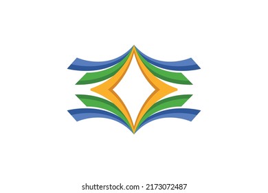Vector de logotipos coloreados para la educación del libro