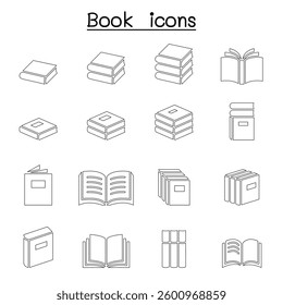 Book and Education icon set