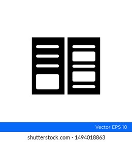 Book Education Icon Vector Simple Reading Open Book