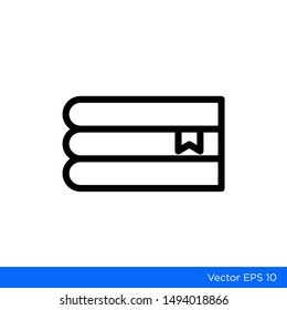Book Education Icon Vector Simple Reading Open Book