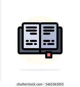Book, Education, Knowledge Abstract Circle Background Flat color Icon. Vector Icon Template background