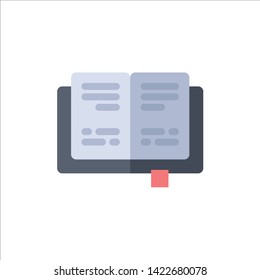Book, Education, Knowledge  Flat Color Icon. Vector icon banner Template