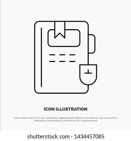 Book, Education, Knowledge Line Icon Vector