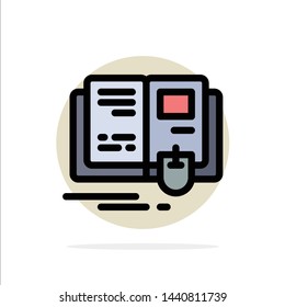 Book, Education, Knowledge, Mouse Abstract Circle Background Flat color Icon