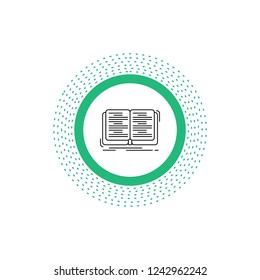 book, education, lesson, study Line Icon. Vector isolated illustration