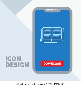 book, education, lesson, study Line Icon in Mobile for Download Page