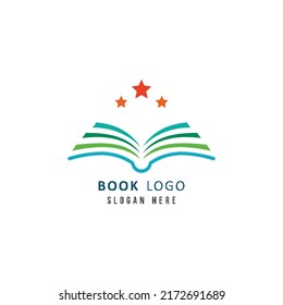 diseño del logotipo del libro o de la educación, adecuado para logotipos, campus, escuelas y similares

