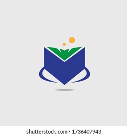 Book education logo design template
