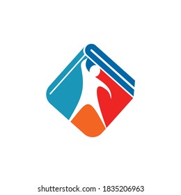 Book education logo design vector template