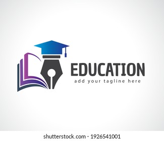 book education logo symbol design illustration inspiration