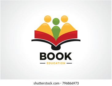 Book Education Logo Template Design Vector, Emblem, Design Concept, Creative Symbol, Icon