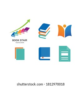 Book education logo template vector Illustration design