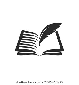 Book education logo template vector flat design