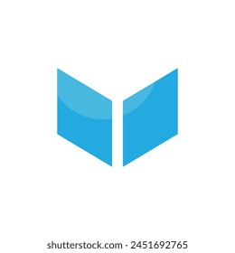 Book education logo template vector flat design