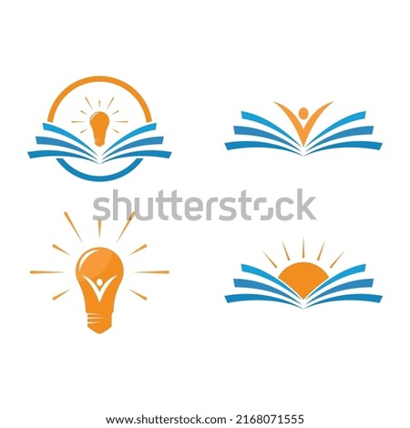 Book education logo template vector design