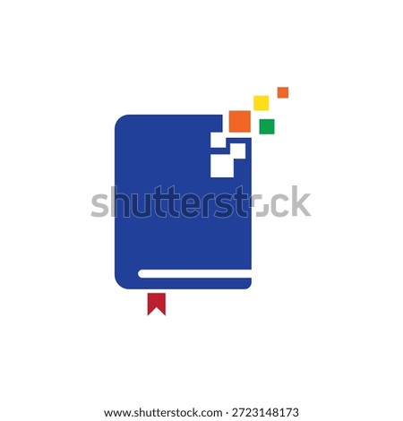 Book education logo template vector flat design