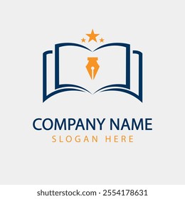 book and education logo vector