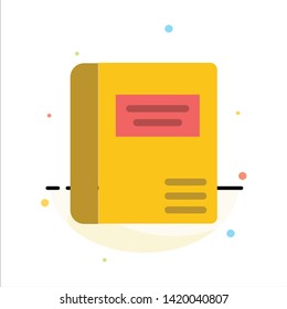 Book, Education, Medical Book, Medical Abstract Flat Color Icon Template