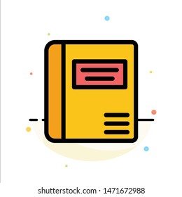 Book, Education, Medical Book, Medical Abstract Flat Color Icon Template