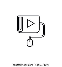 Book, education, online icon. Simple thin line, outline vector of online traning icons for ui and ux, website or mobile application
