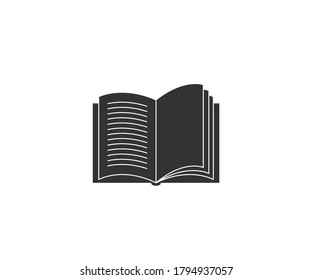 Libro, educación, icono de libro abierto. Ilustración vectorial.