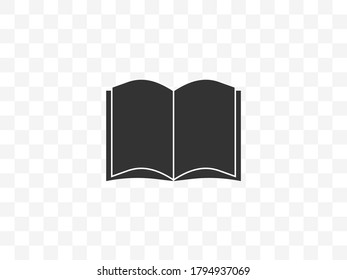 Libro, educación, icono de libro abierto. Ilustración vectorial.
