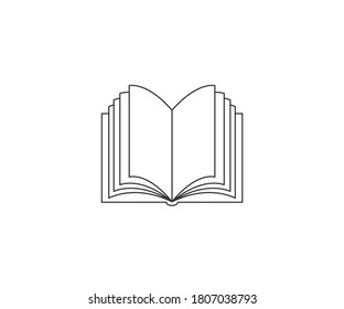 Book, education, open book icon. Vector illustration.